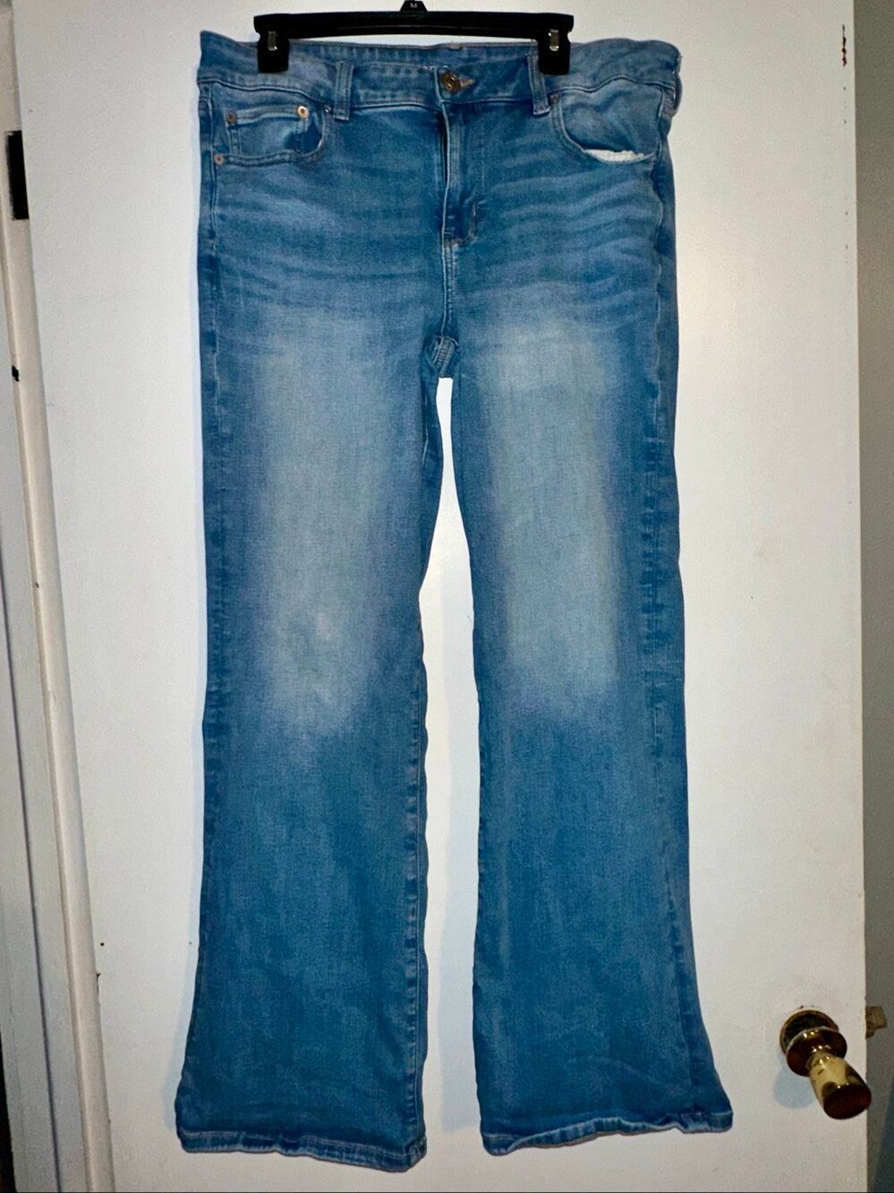 American Eagle Favorite Boyfriend Jeans Womens 16 regular Blue Stretch Denim